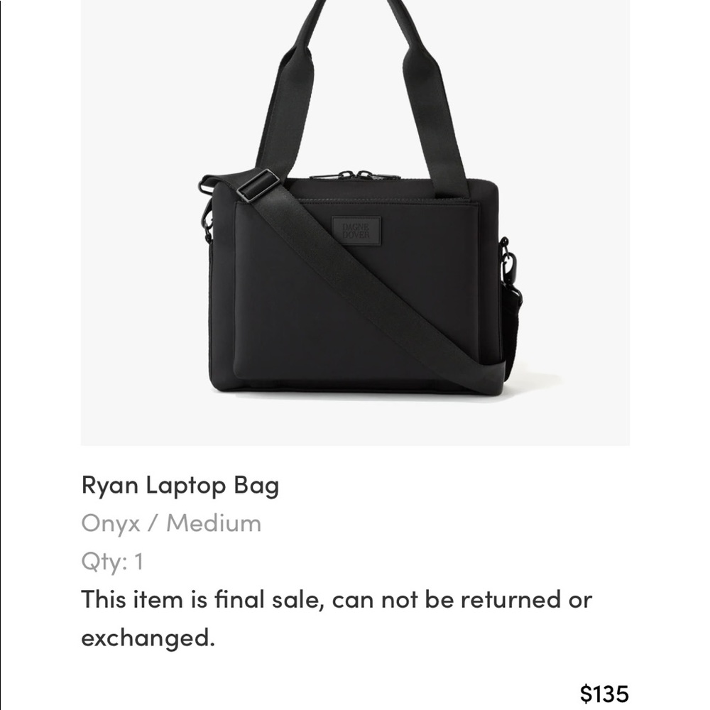 Medium Ryan Laptop bag, Onyx , fits 13 inch